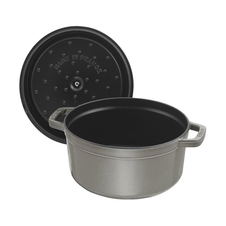 Staub okrągły garnek żeliwny La Cocotte 12,6 L, Grafitowy szary STAUB
