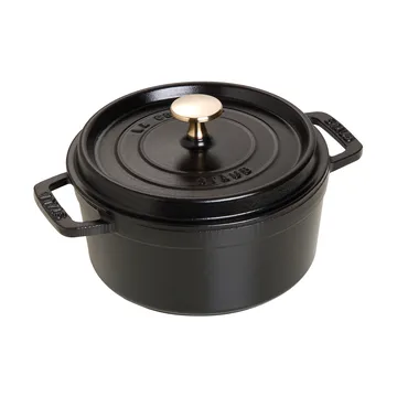 Staub okrągły garnek żeliwny La Cocotte 1,7 L - Czarny - STAUB