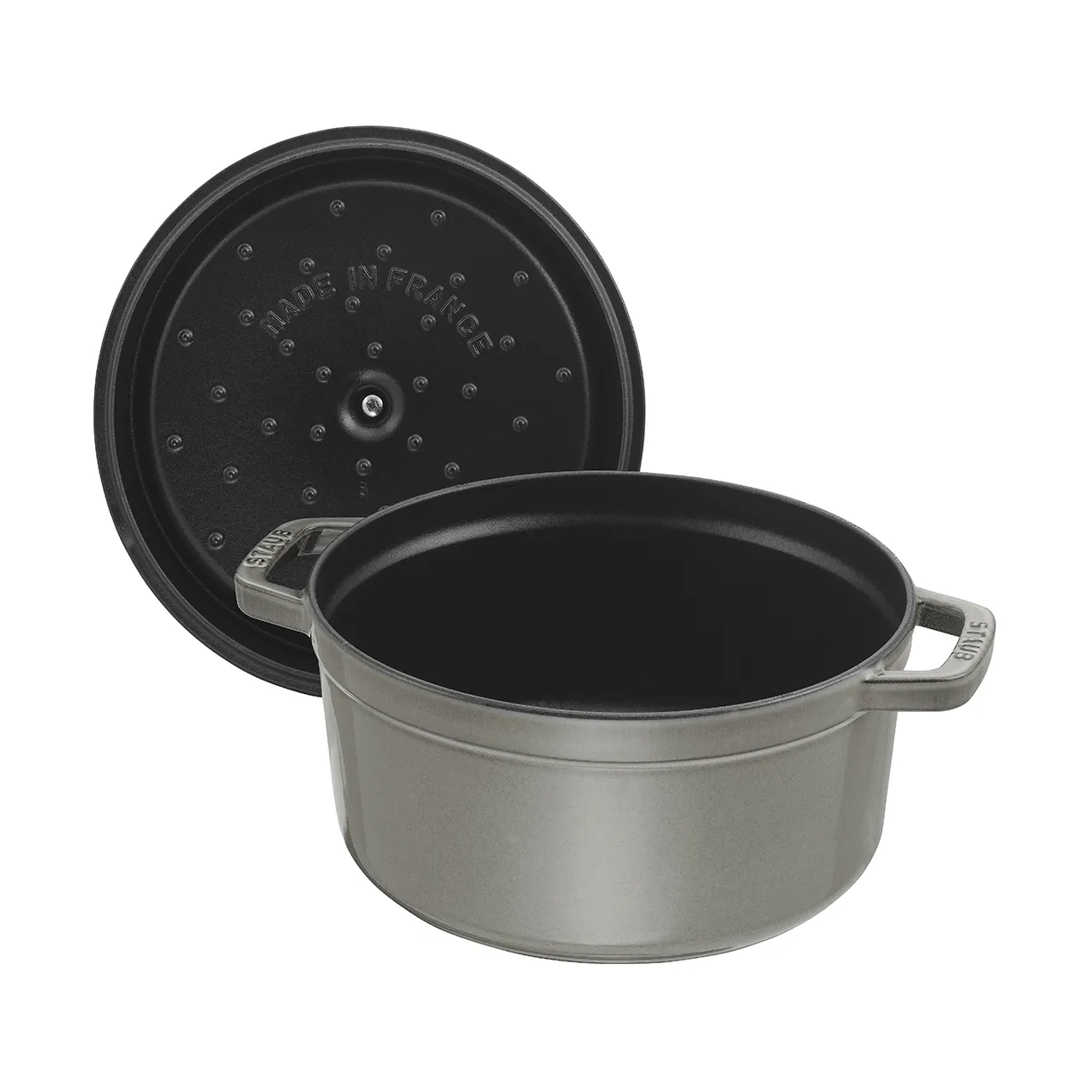 Staub okrągły garnek żeliwny La Cocotte 1,7 L, Grafitowy STAUB