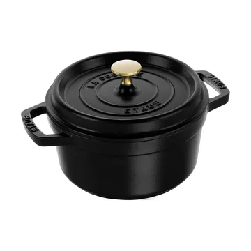 Staub okrągły garnek żeliwny La Cocotte 2,2 L - Czarny - STAUB