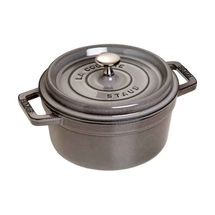 Staub okrągły garnek żeliwny La Cocotte 2,5 L - Grafitowy szary - STAUB