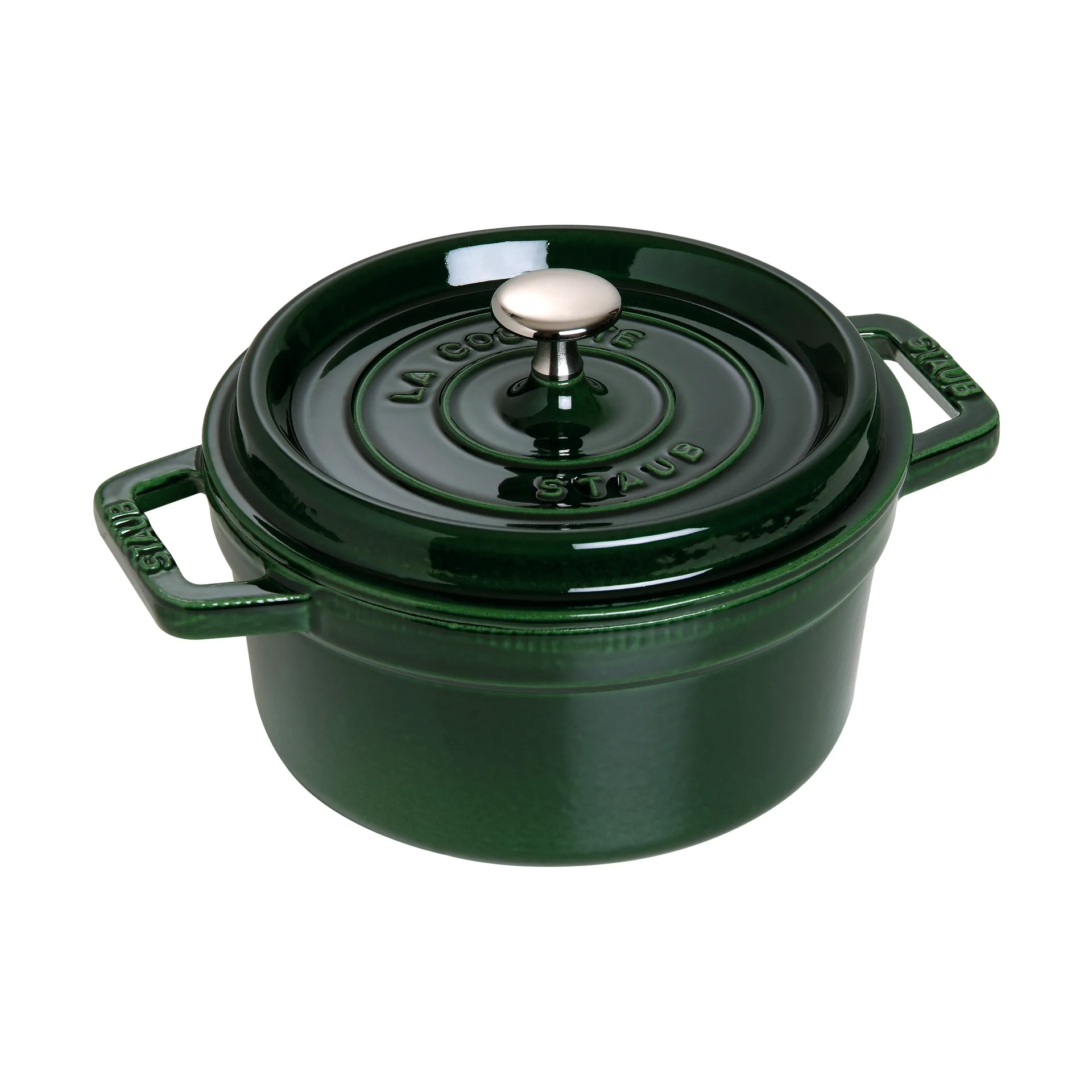 Staub okrągły garnek żeliwny La Cocotte 2,6 L, Bazyliowa zieleń STAUB
