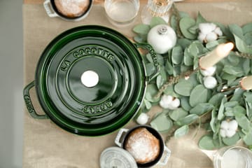 Staub okrągły garnek żeliwny La Cocotte 2,6 L - Bazyliowa zieleń - STAUB