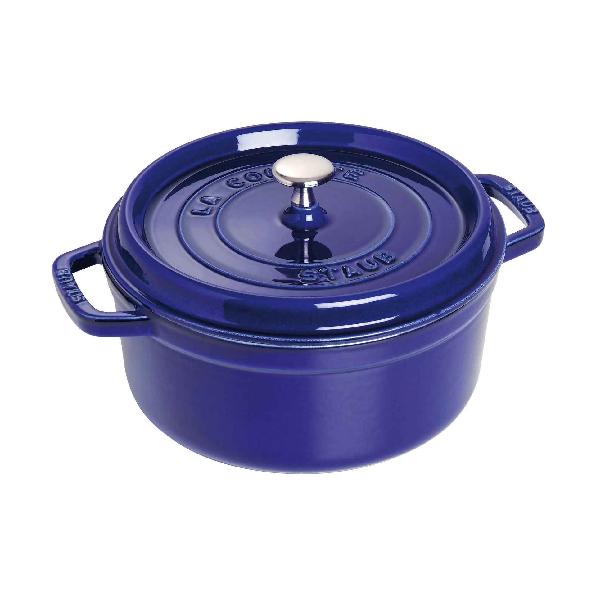 Staub okrągły garnek żeliwny La Cocotte 2,6 L, Ciemnoniebieski STAUB