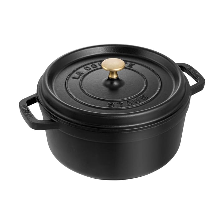 Staub okrągły garnek żeliwny La Cocotte 2,6 L - Czarny - STAUB