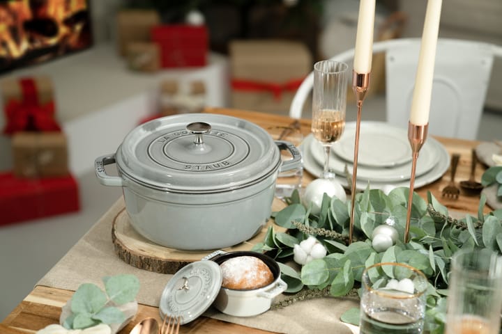 Staub okrągły garnek żeliwny La Cocotte 2,6 L, Grafitowy szary STAUB
