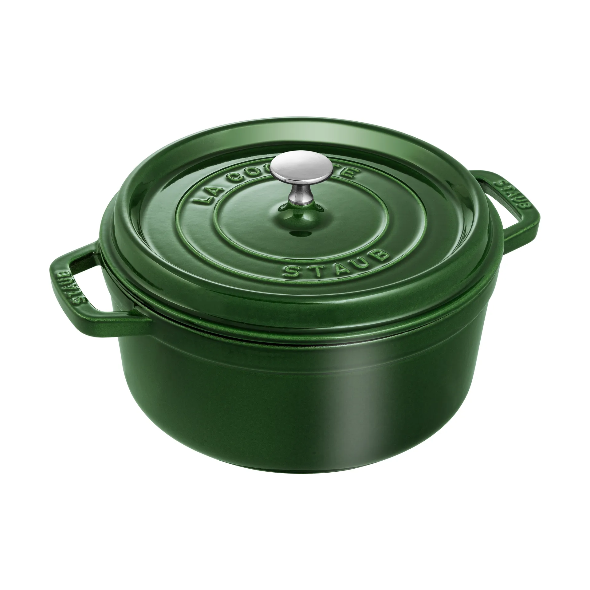 Staub okrągły garnek żeliwny La Cocotte 3,8 L, Bazyliowa zieleń STAUB