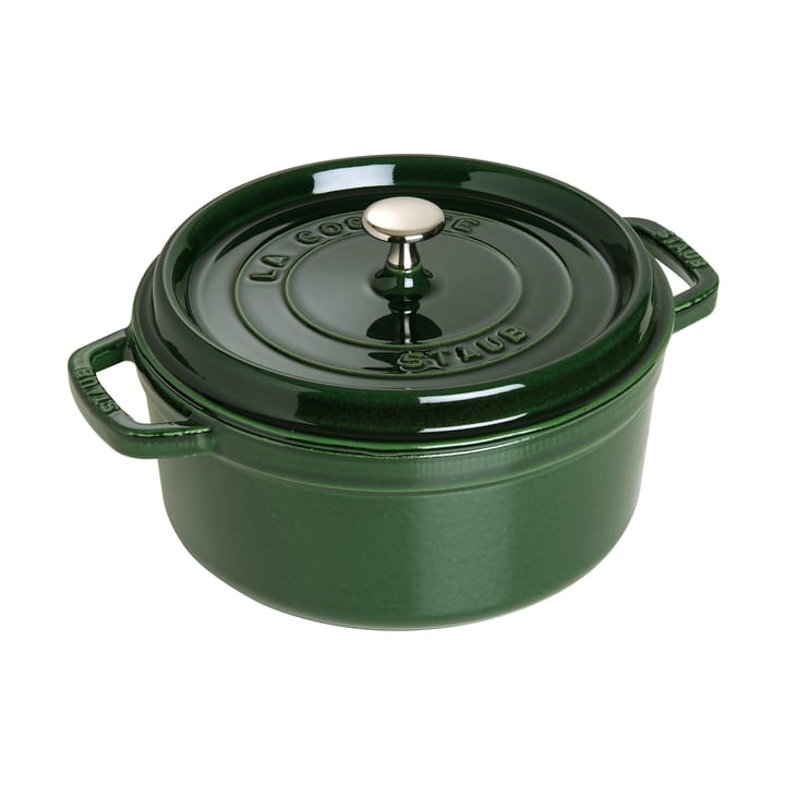 Staub okrągły garnek żeliwny La Cocotte 5,2 L - Bazyliowa zieleń - STAUB