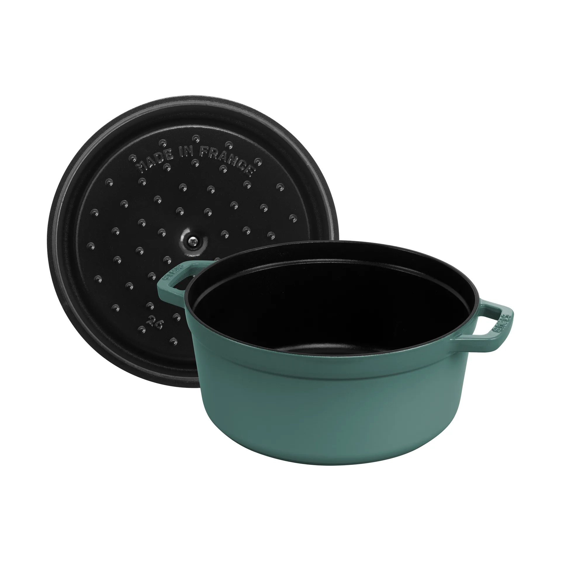 Staub okrągły garnek żeliwny La Cocotte 5,2 L, Eukaliptus STAUB