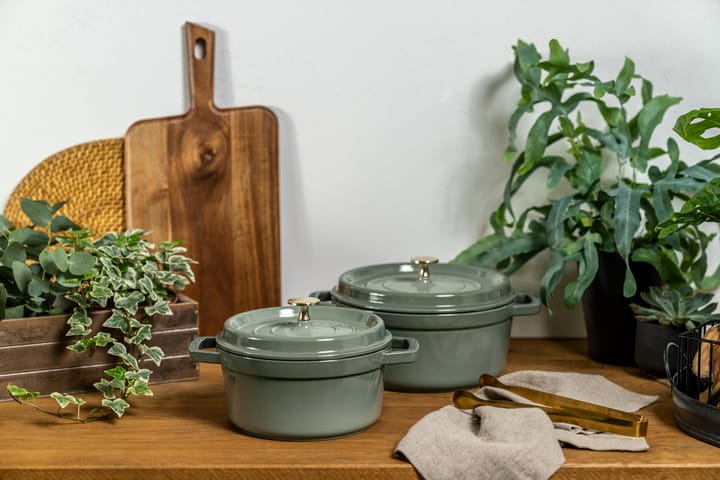 Staub okrągły garnek żeliwny La Cocotte 5,2 L, Eukaliptus STAUB