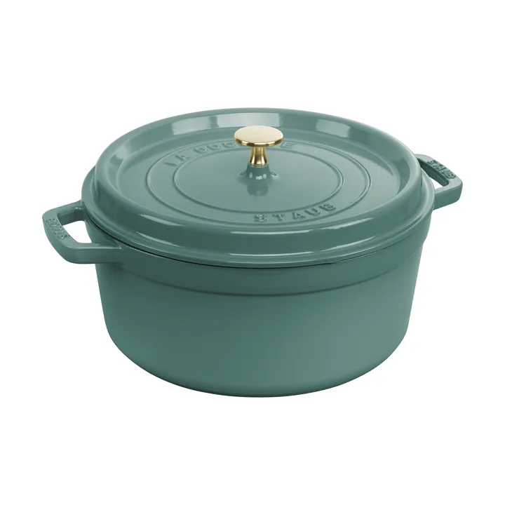 Staub okrągły garnek żeliwny La Cocotte 5,25 L - Eukaliptus - STAUB