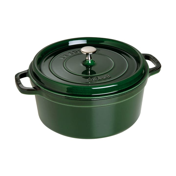 Staub okrągły garnek żeliwny La Cocotte 6,7 L - Bazyliowa zieleń - STAUB