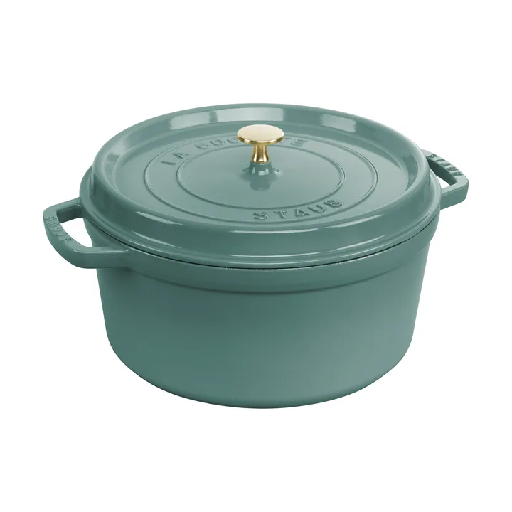Staub okrągły garnek żeliwny La Cocotte 6,75 L - Eukaliptus - STAUB