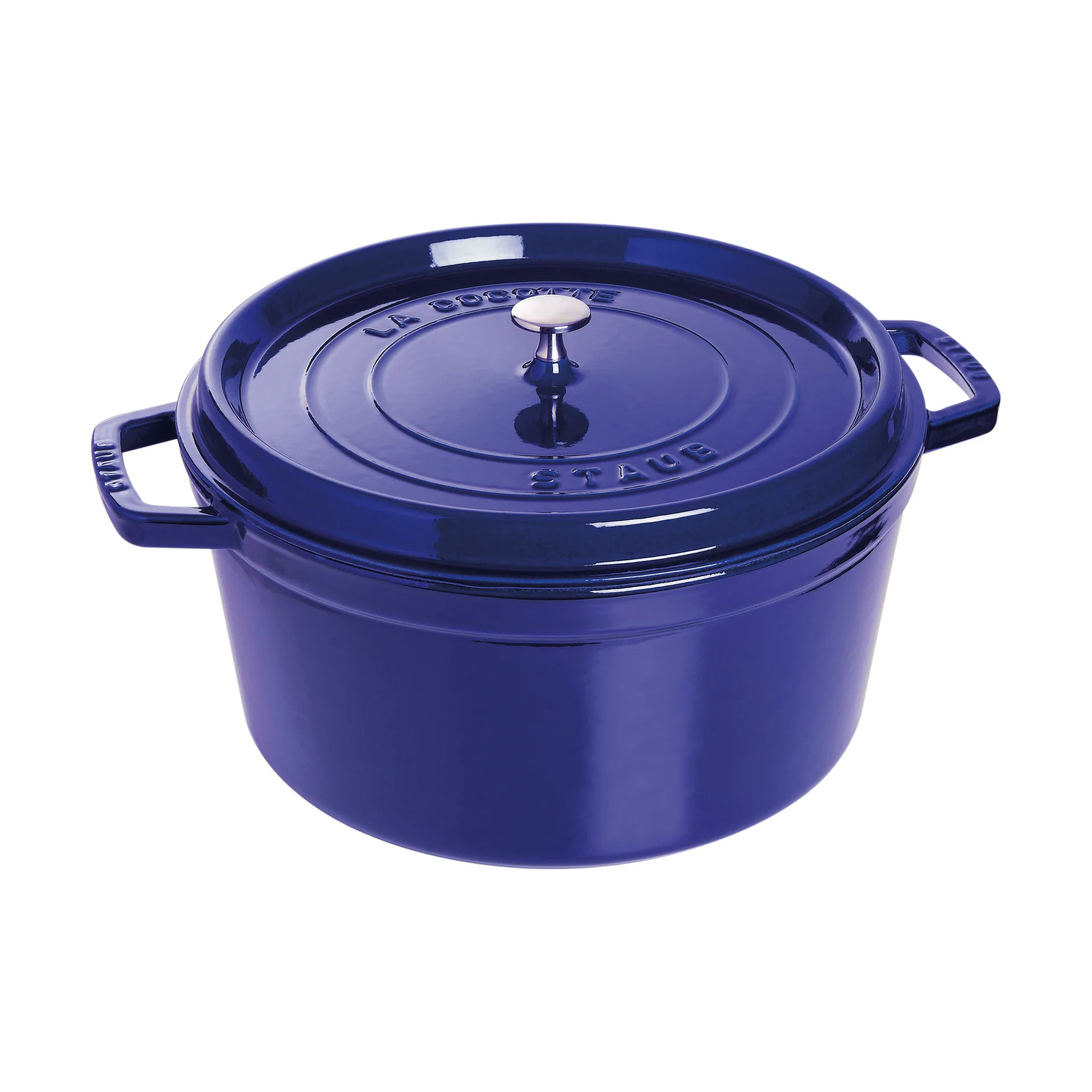 Staub okrągły garnek żeliwny La Cocotte 8,4 L, Ciemnoniebieski STAUB