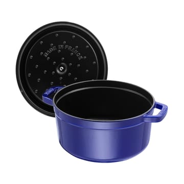 Staub okrągły garnek żeliwny La Cocotte 8,4 L - Ciemnoniebieski - STAUB