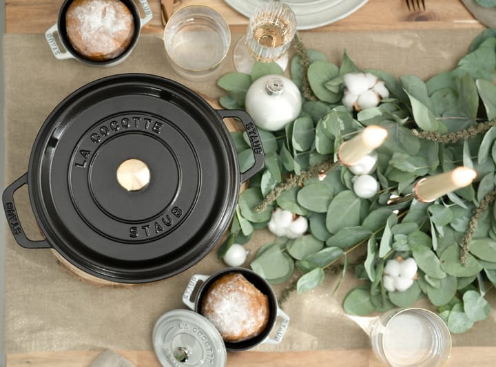 Staub okrągły garnek żeliwny La Cocotte 8,4 L, Czarny STAUB