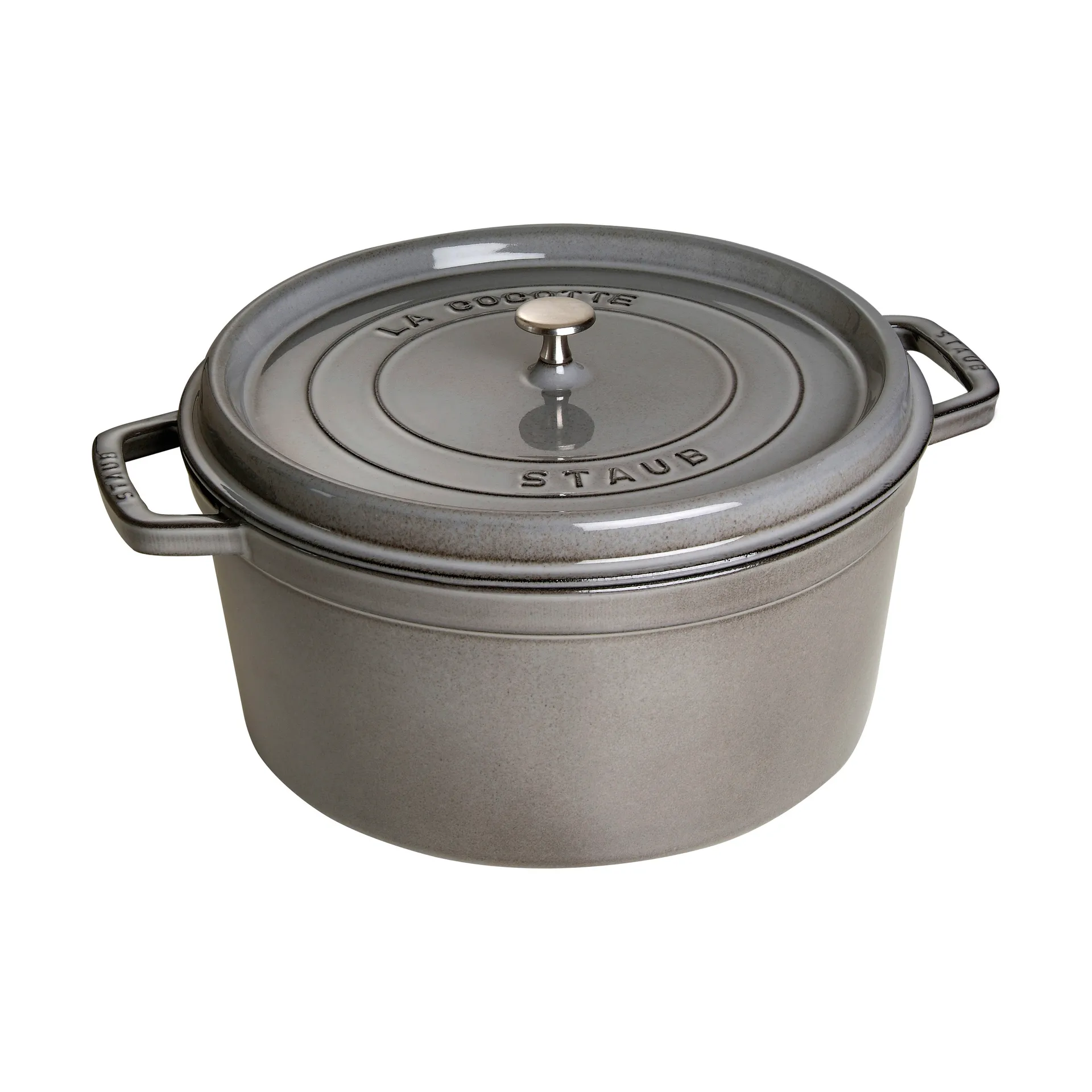 Staub okrągły garnek żeliwny La Cocotte 8,4 L, Grafitowy szary STAUB