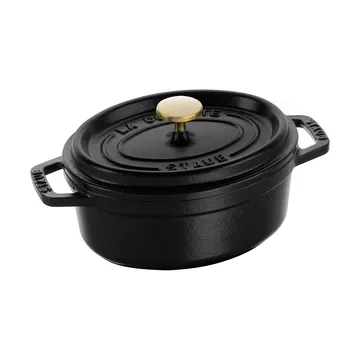 Staub owalny garnek żeliwny La Cocotte 0,6 L - Czarny - STAUB
