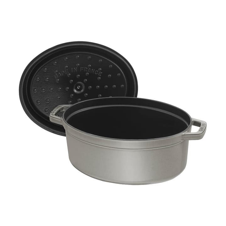 Staub owalny garnek żeliwny La Cocotte 1 L, Grafitowy szary STAUB