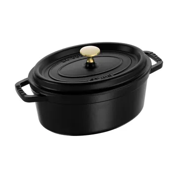 Staub owalny garnek żeliwny La Cocotte 2,35 L - Czarny - STAUB