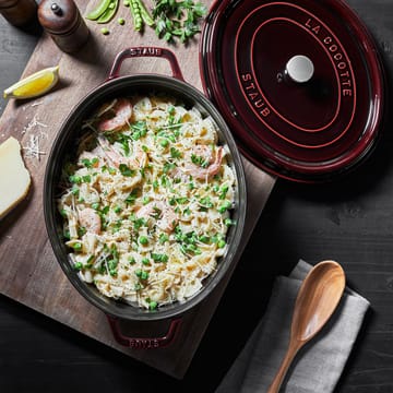 Staub owalny garnek żeliwny La Cocotte 4,2 L - Grenadynowy czerwony - STAUB