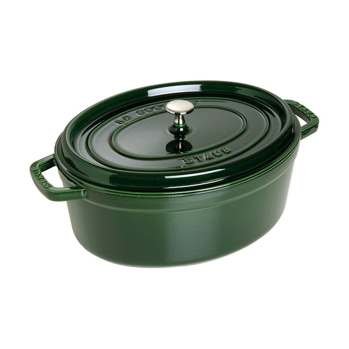 Staub owalny garnek żeliwny La Cocotte 6,7 L - Bazyliowa zieleń - STAUB