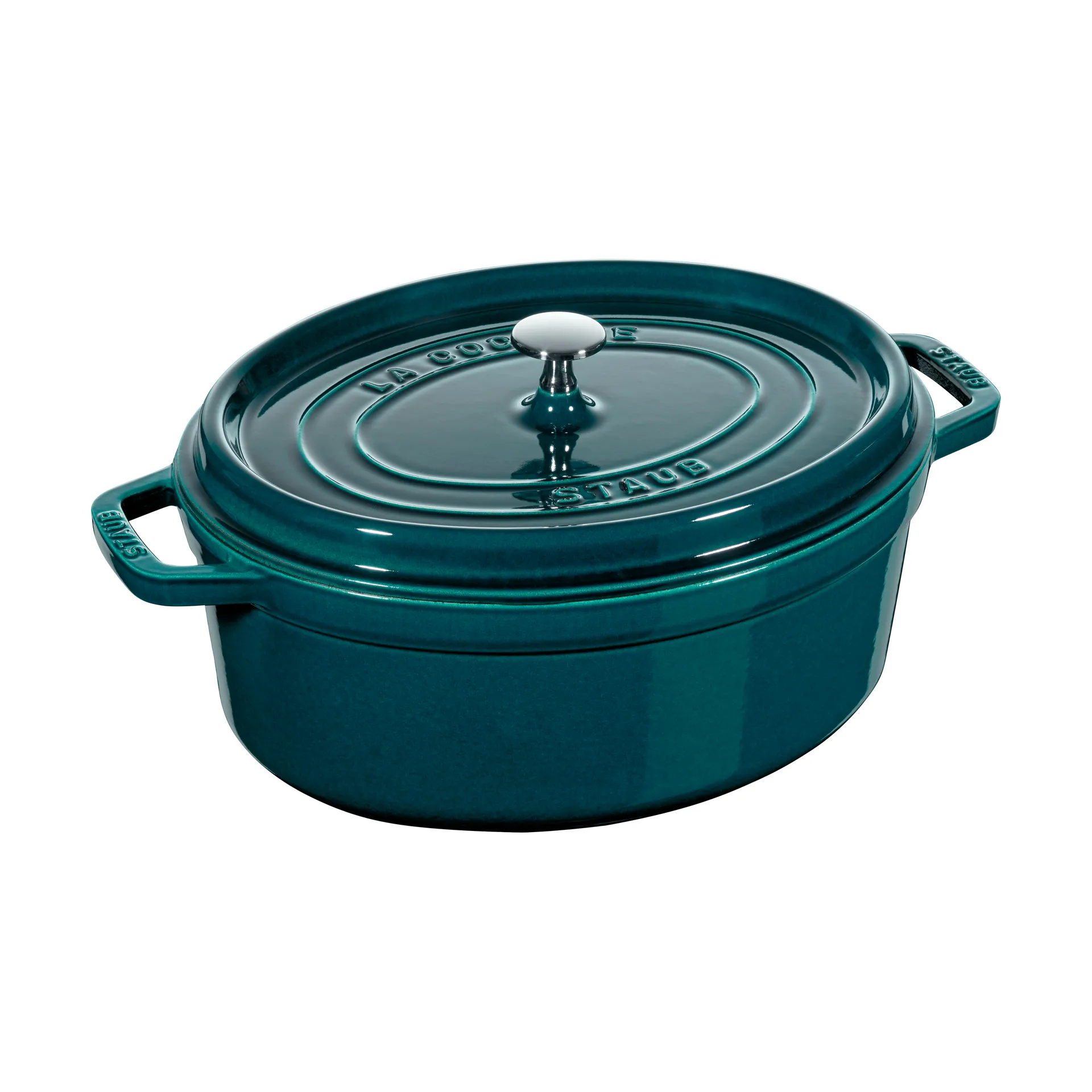 Staub owalny garnek żeliwny La Cocotte 6,7 L, La Mer STAUB