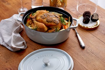 Staub owalny garnek żeliwny La Cocotte 6,7 L - White truffle - STAUB