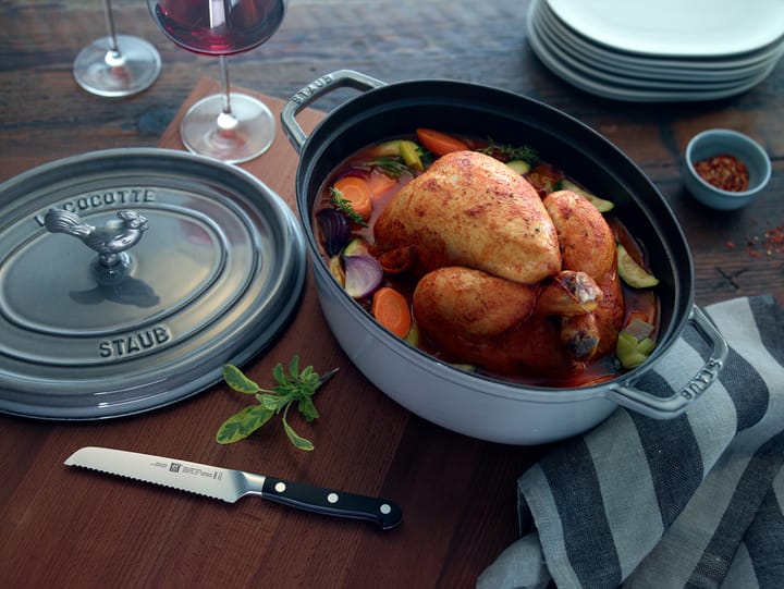 Staub owalny garnek żeliwny La Cocotte 8 L, Grafitowy STAUB
