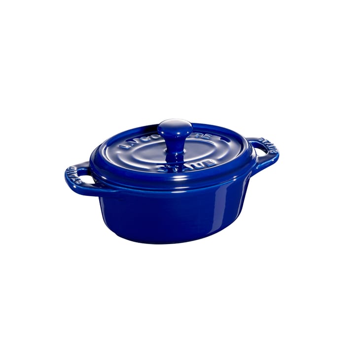 Staub owalny mini garnek 0,2 l - niebieski - STAUB