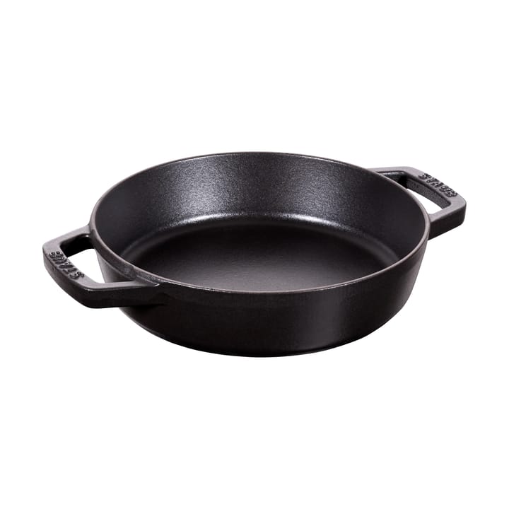 Staub patelnia żeliwna z dwoma uchwytami, czarnay - Ø20 cm - STAUB
