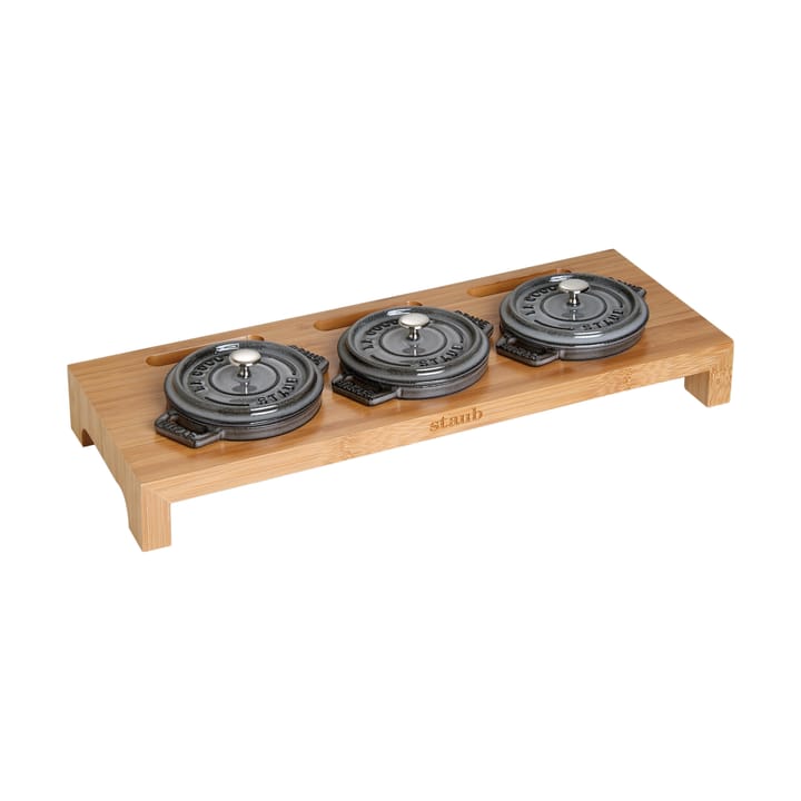 Staub stojak na 3 mini garnki, Bambus STAUB