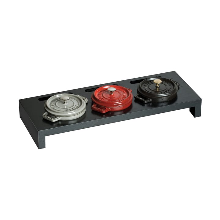 Staub stojak na 3 mini garnki, Czarny STAUB