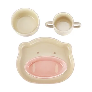 Staub - Zastawa stołowa dla dzieci 4 szt. - Beż - STAUB