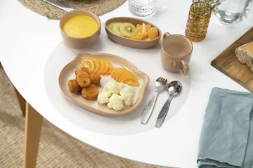 Staub - Zastawa stołowa dla dzieci 4 szt. - Brązowy - STAUB