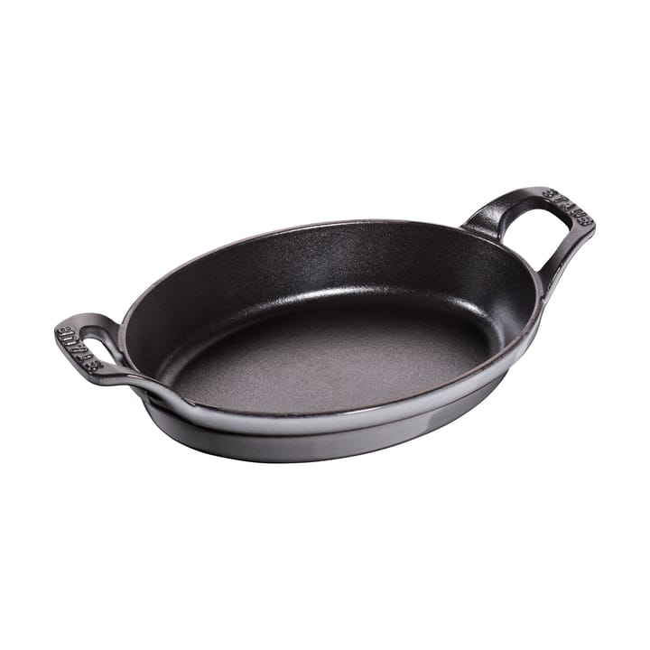 Staub żeliwna forma do zapiekania, owalne 21 cm - Grafitowy szary - STAUB