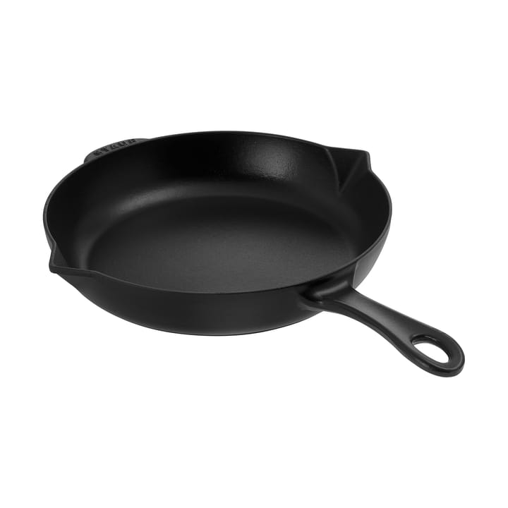 Staub żeliwna patelnia z wylewkami Ø26 cm - Czarny - STAUB
