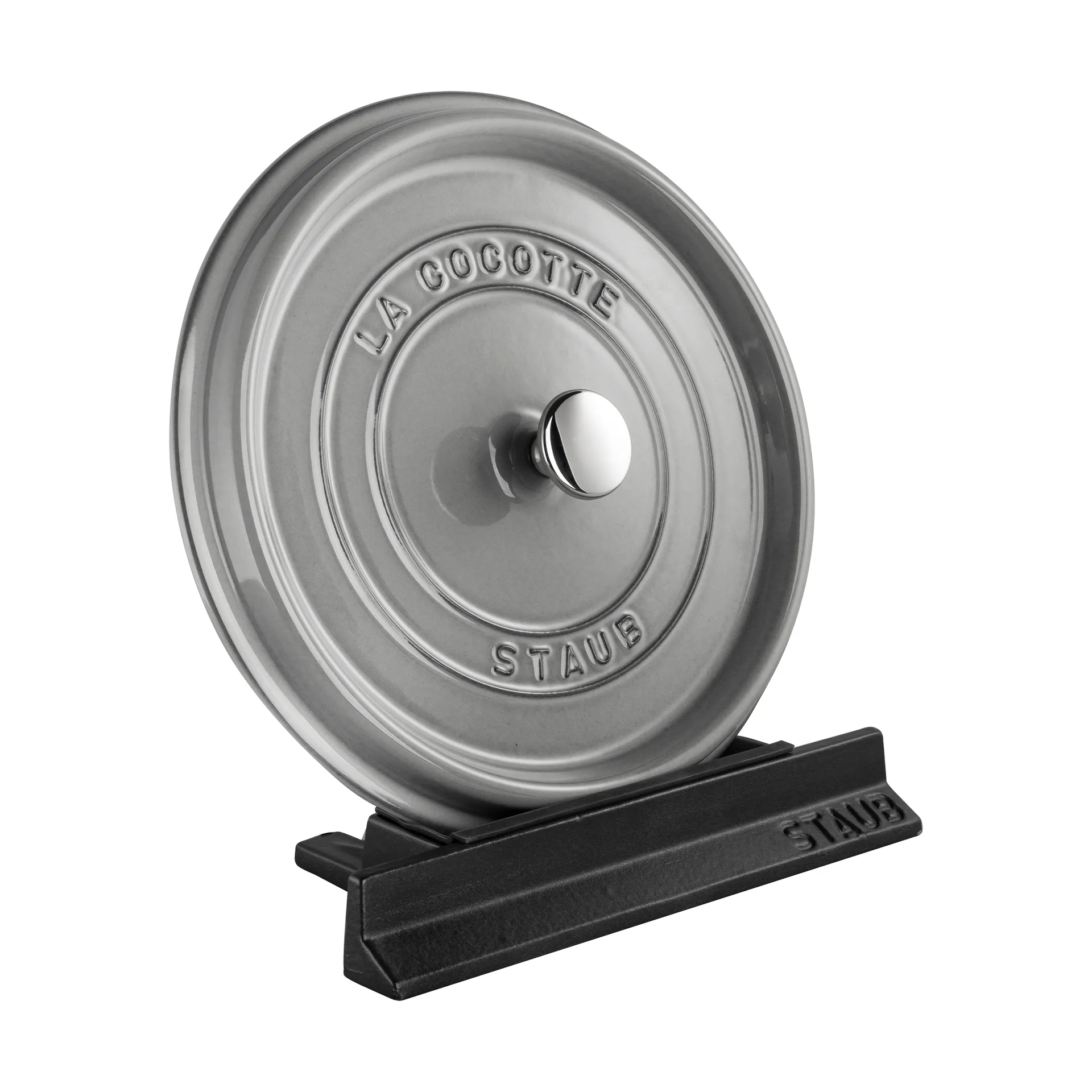 Uchwyt pokrywy żeliwo i silikon Staub, Czarny STAUB