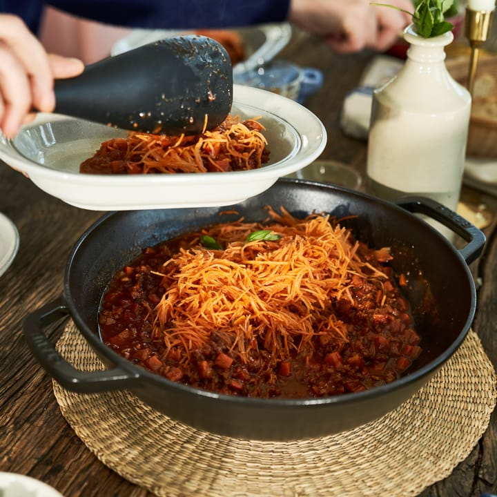 Wok z pokrywą szklaną Ø30 cm 4,4 L, Czarny STAUB