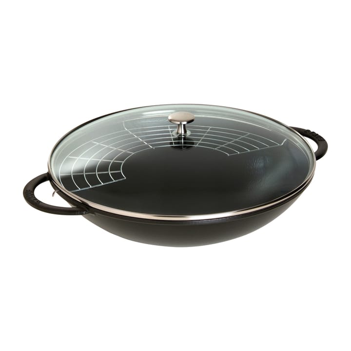 Wok ze szklaną pokrywą Ø37 cm 5,7 L - Czarny - STAUB