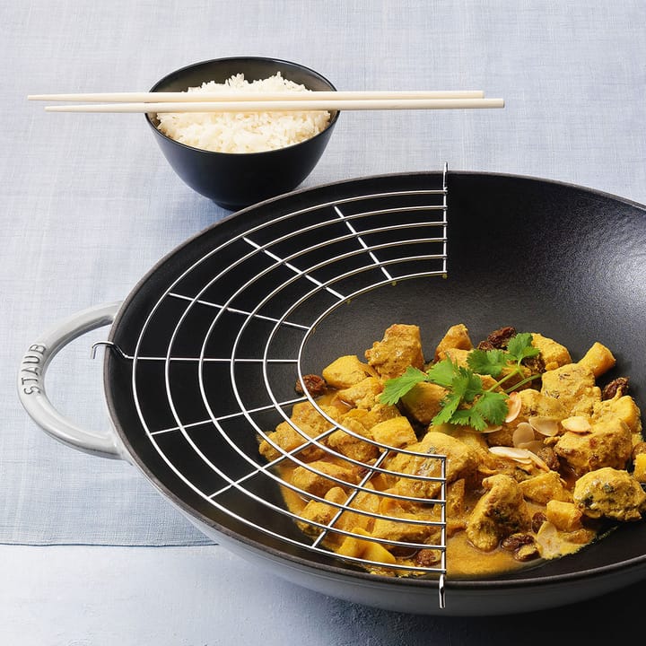 Wok ze szklaną pokrywą Ø37 cm 5,7 L, Szary STAUB
