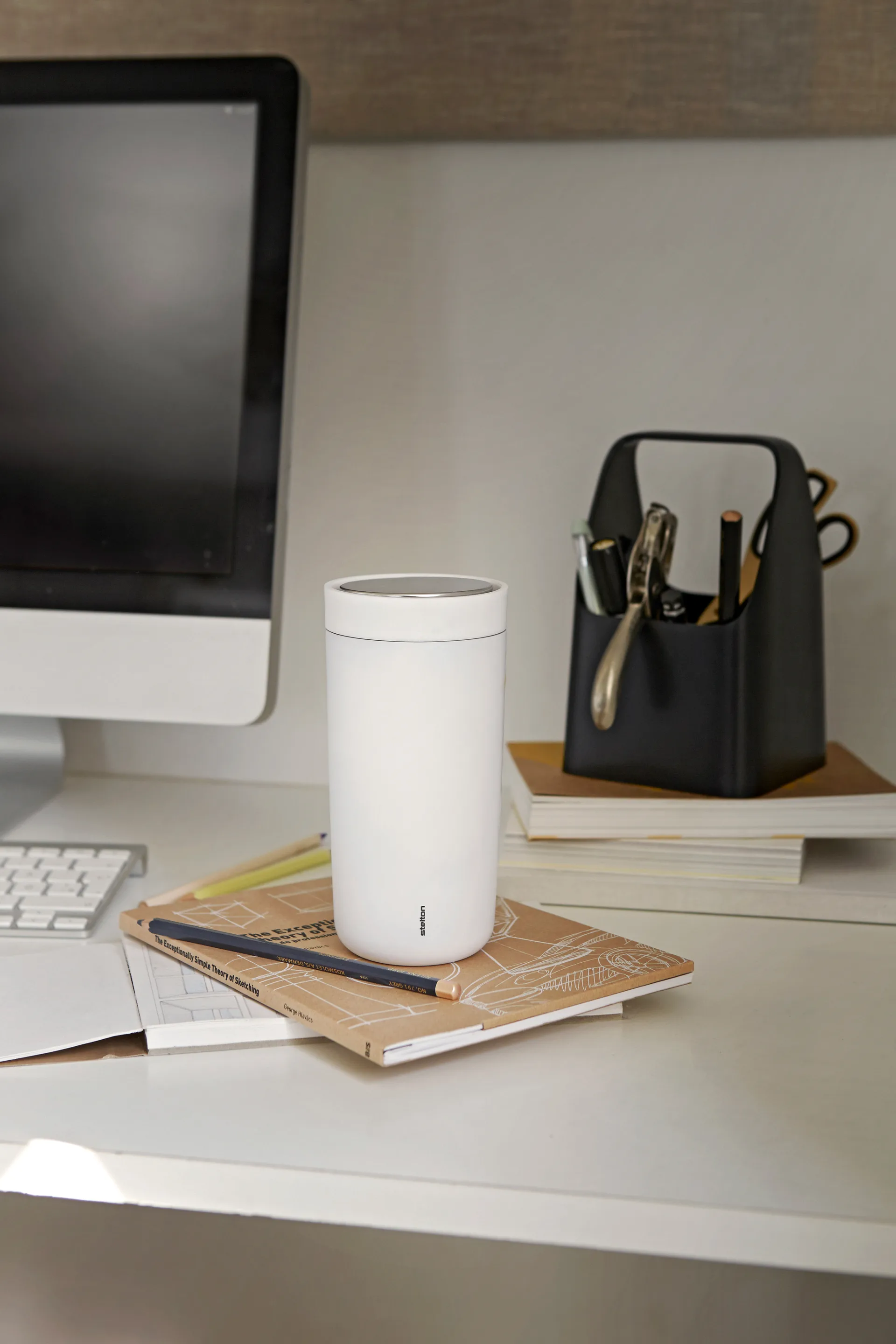 Kubek termiczny To Go Click 0,2 l, Soft chalk Stelton