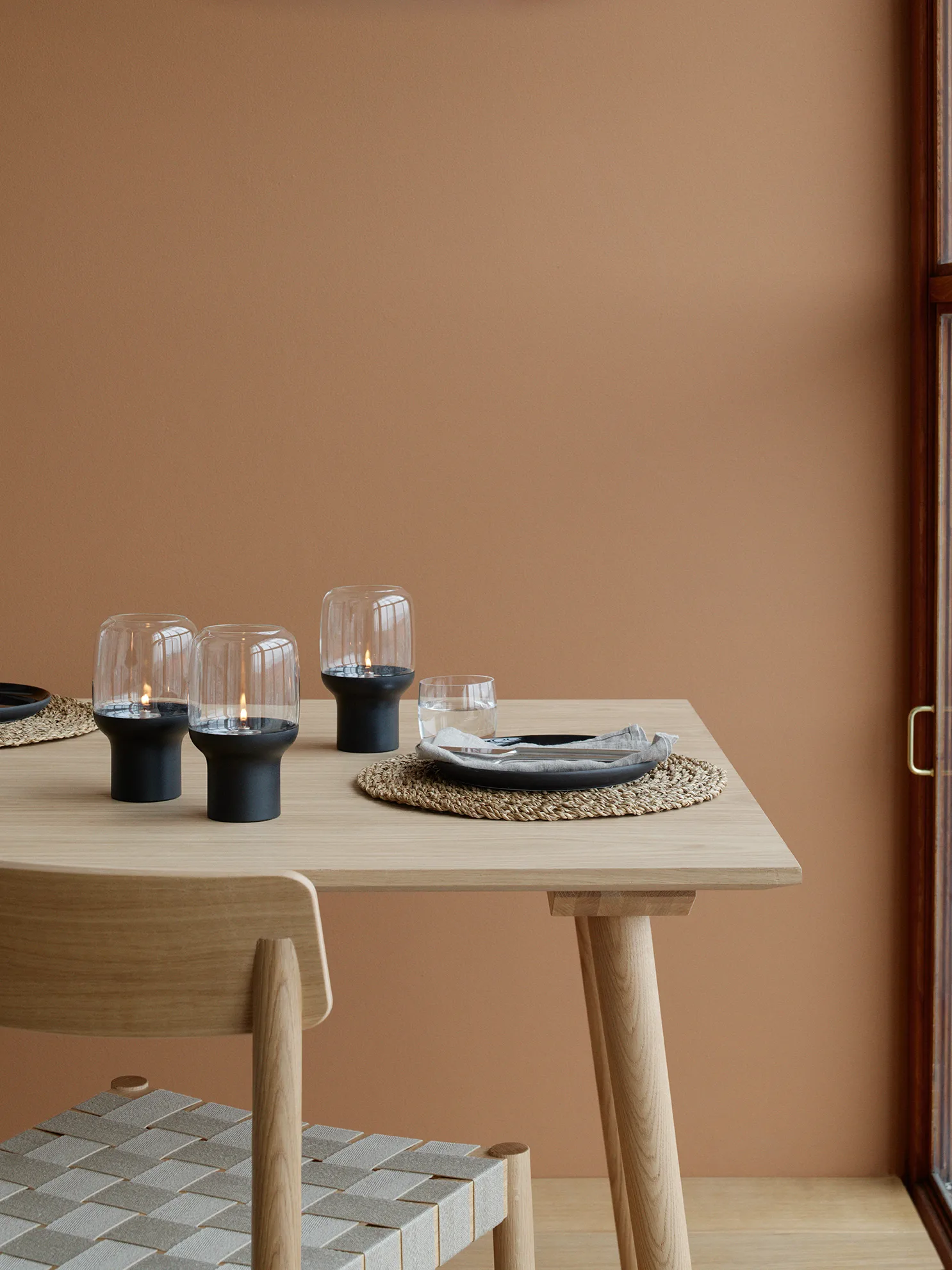 Lampion Hoop hurricane Ø10 cm, Czarny Stelton