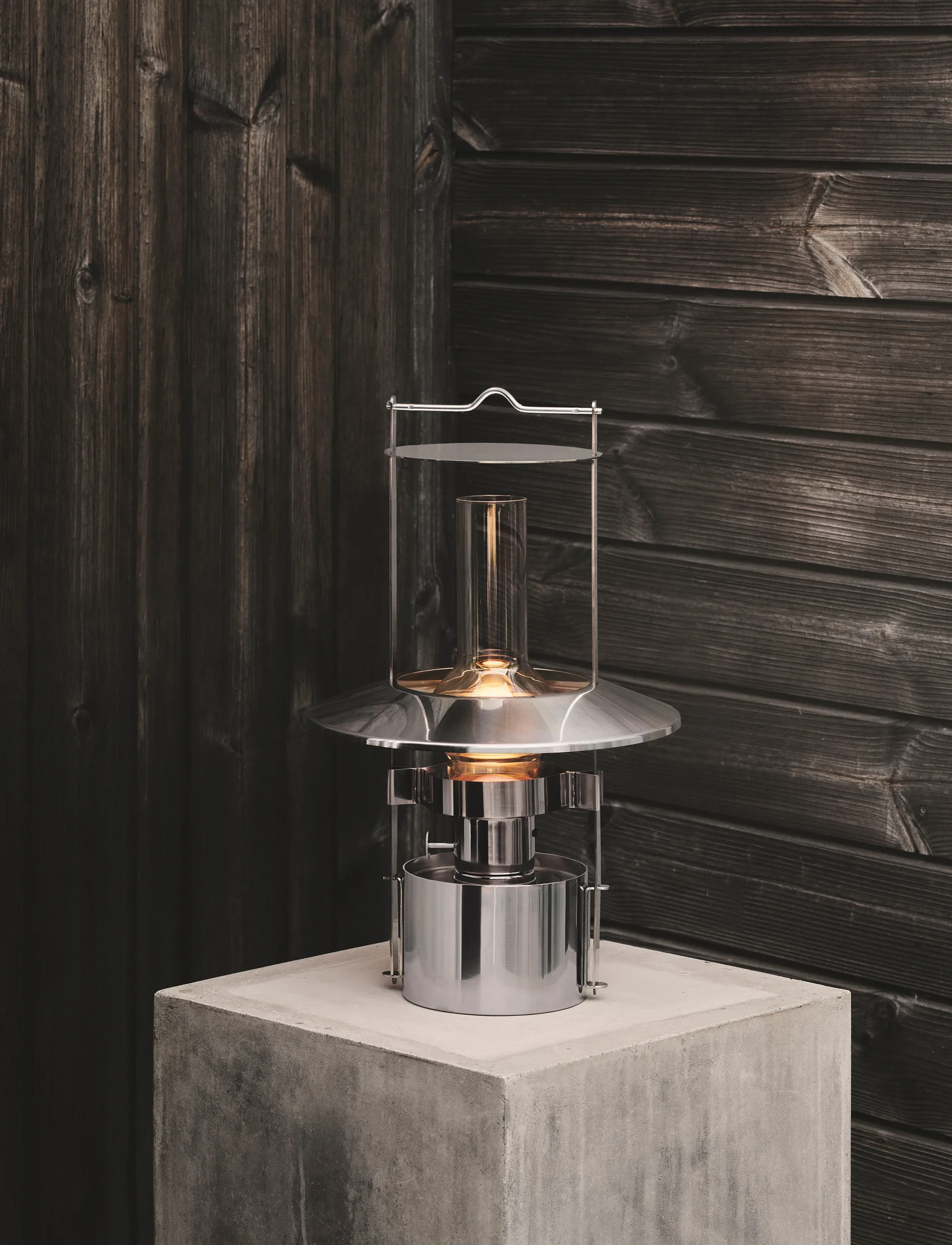 Przenośna lampa okrętowa EM 43 cm, Steel Stelton