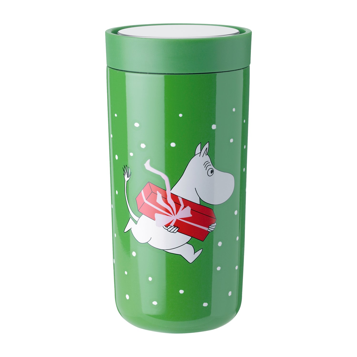Stelton Termokubek To Go Click Muminki 0,2 l Green | Skandynawski Design | Kubki termiczne i termosy | Zielony