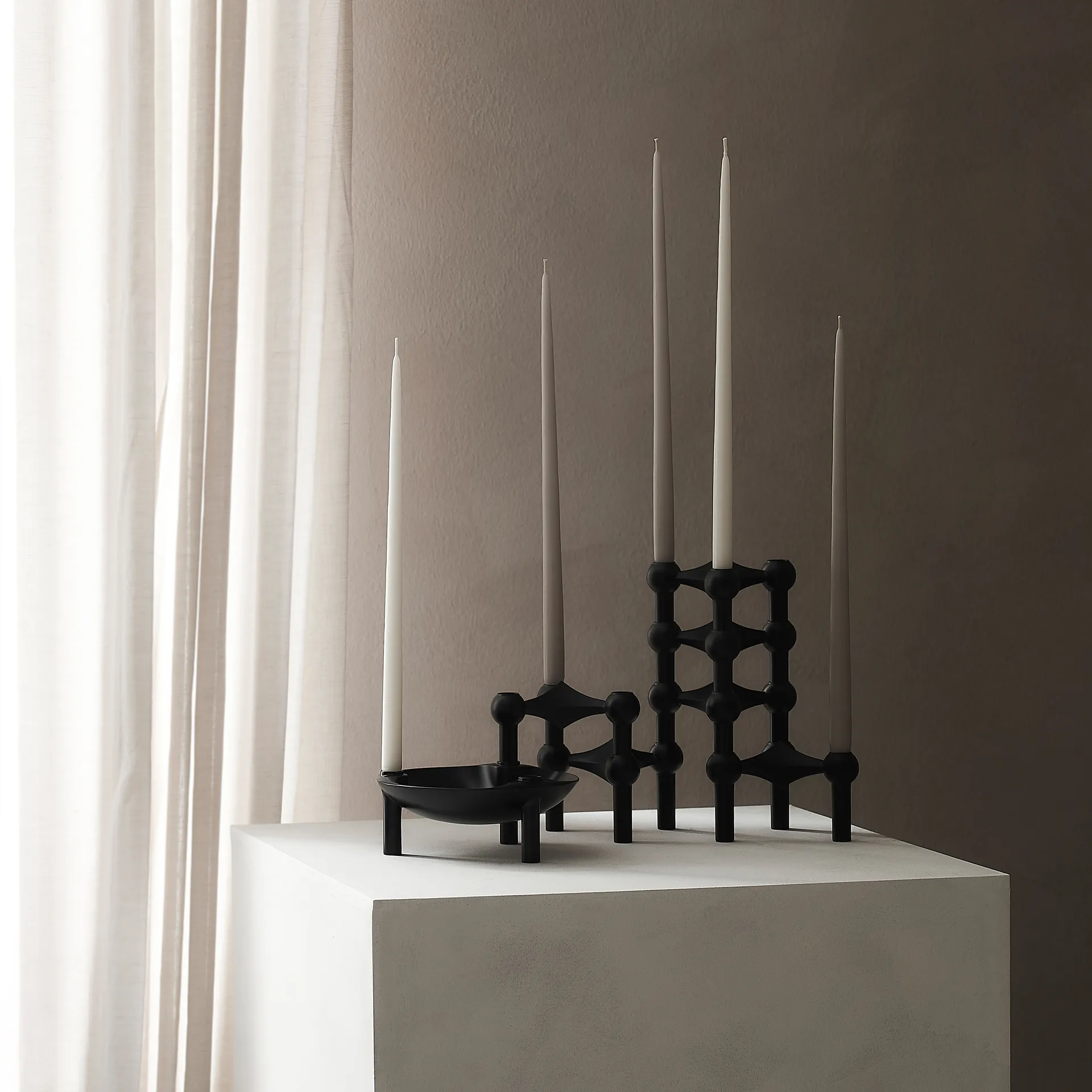 Świeczki STOFF Nagel by ester & erik, 6 szt., Warm Grey STOFF Nagel