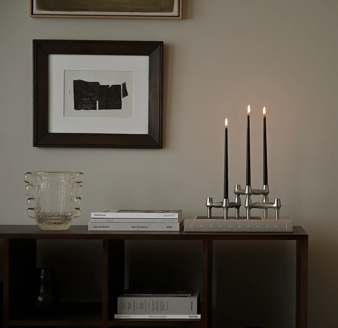 Świecznik STOFF Nagel BMF 3-pak, Szczotkowany chrom STOFF Nagel