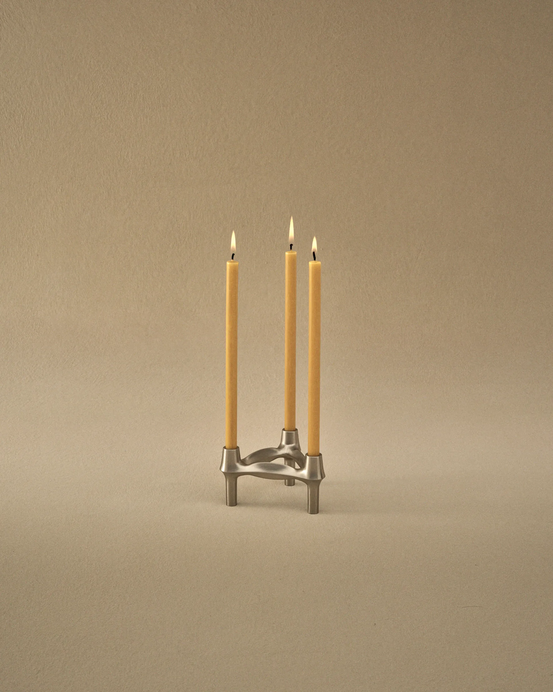 Świecznik STOFF Nagel BMF, Szczotkowany chrom STOFF Nagel