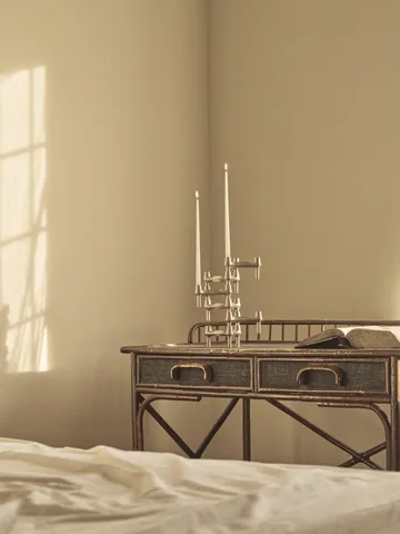 Świecznik STOFF Nagel BMF - Szczotkowany chrom - STOFF Nagel