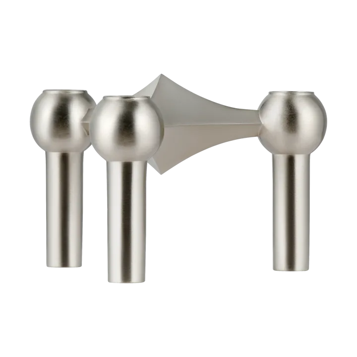 Świecznik STOFF Nagel - Szczotkowany chrom - STOFF Nagel